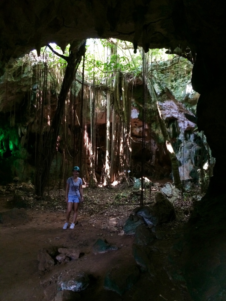 exploring a cave